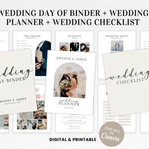 Wedding Planner Template Bundle | Ultimate Wedding Day Binder | Wedding Planning Checklist | Printable Wedding Planner | Wedding Itinerary