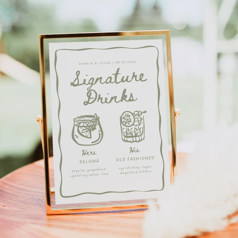 illustrated bar menu
signature drink
modern bar menu
editable bar menu
printable bar menu
whimsical wedding signage
hand drawn menu
signature drinks sign
wedding drink menu
cocktail menu
wedding bar sign	
bar menu sign
hand written menu
minimalist printable bar menu