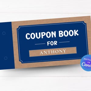 Libro dei coupon stampabili / Coupon d'amore personalizzabili / Regalo personalizzato / Regalo di anniversario / Regalo di compleanno / Regalo per lui / Download immediato