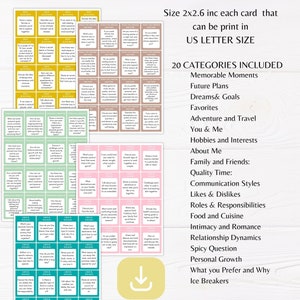 300+ Couple Conversation Starter Cards | Date Night Questions | Ideas ...