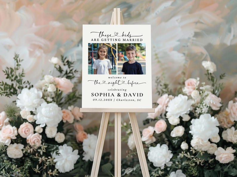 these kids are getting married
the night before welcome sign
rehearsal dinner welcome sign	
wedding rehearsal dinner
kids photo welcome sign
editable template sign
printable welcome sign
funny welcome sign
custom photo sign
rehearsal party sign
wedding sign with photo
childhood photos wedding sign
engagement party welcome sign
diy editable sign