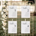 Minimalist Wedding Seating Chart & Table Numbers: Editable Canva Template