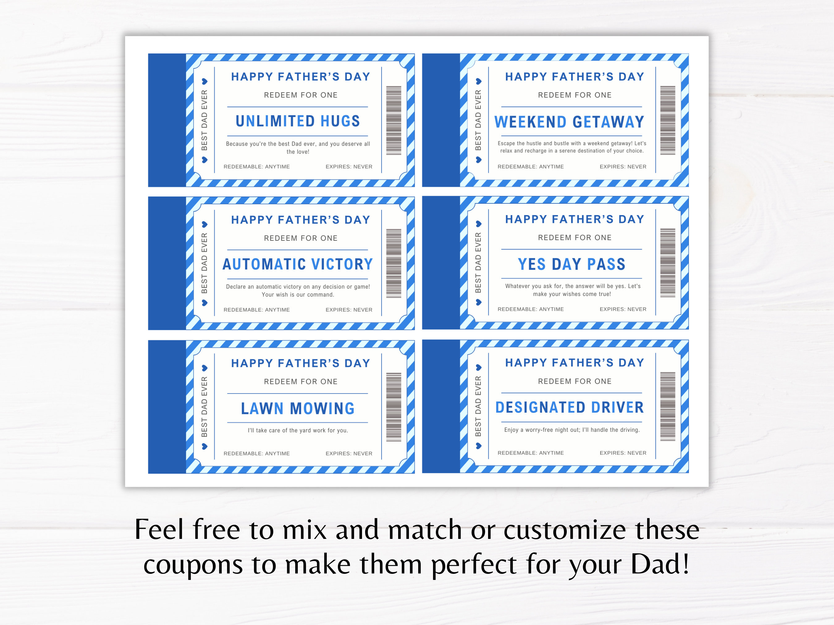 Fathers Day Gift Coupon Template Printable Fathers Day Gift Coupon Card Fathers Day Gift Coupon Template Printable Fathers Day Gift Coupon Card