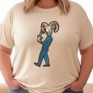 Ram in a Suit T-Shirt: Funny Animal Graphic Tee