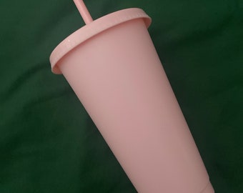 Baby Pink 24oz Blank Cold Cup | Single cup or Pack of 5, gift, present, party