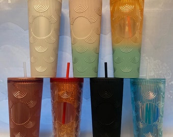 Starbucks style 2024 shell tumbler| (701ml-800ml) Big! Single cup, gift, present, party, cold cups