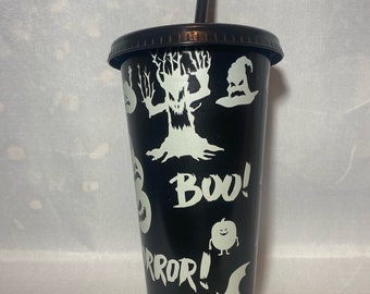 Halloween glow in the dark 24oz Blank Cold Cup | Single cup, gift, present, party