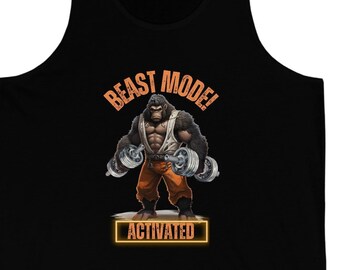Beast Mode Workout Tank Top Exercise Gym Shirt Gorrilla Muscle Shirt Tank Top