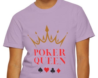 Camisa de reina de póquer de colores cómodos para mujer, camisa de póquer, regalo, camisa de reina de póquer, regalo para jugador de póquer, camisa de casino