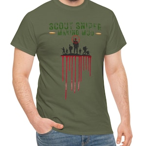 Scout Sniper Unisex Heavy Cotton Tee, Military Humor, Veteran Appreciation Shirt, Sniper Shirt, Combat Inspired Fashion, Making Mud Shirt