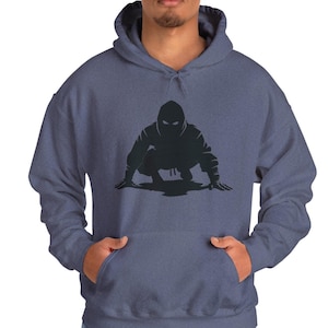 Ninja Hoodie Assassin Ninja Hoodie Subdued Color Ninja Hoodie Ninja Assassin Hooded Sweatshirt