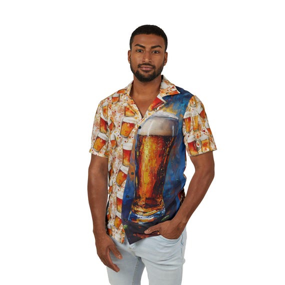 beer dress shirt Hawaiian Camp Shirt, Beer Drinking Lager Shirt for Guy's Night Out, Beer  Shirt, Lager Shirt, Having a Pint Shirt, Drinking Shirt