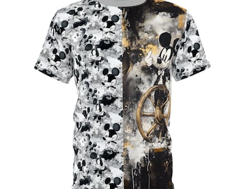 Steamboat Willie Adventure Tee, Unisex Origin of Mickey Mouse Shirt, Cartoon Graphic Tee for Steamboat Willie Fans, Steamboat Willie Shirt
