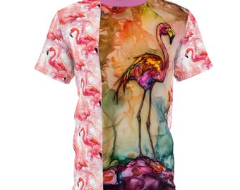 Flamingo Tee, Florida Bird T-Shirt, Tropical Birds Shirt, Animal Print Top, Nature Lover Gift, Florida Flamingos Shirt
