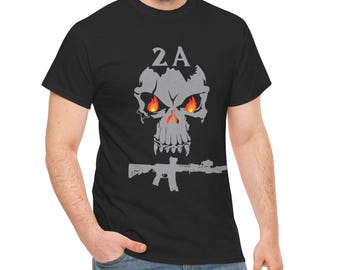 2A T-shirt 2nd Amendment Tshirt Second Amendment Shirt 2A Skull Tshirt AR 2A Shirt Skull T-shirt