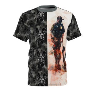 Unisex Police K9 Tee, for Working Dog Lovers, Bomb Detection Dog, First Responder Apparel, Belgian Malinois Shirt, K9 Handler T-shirt