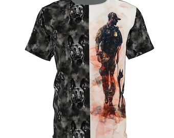 Unisex Police K9 Tee, for Working Dog Lovers, Bomb Detection Dog, First Responder Apparel, Belgian Malinois Shirt, K9 Handler T-shirt