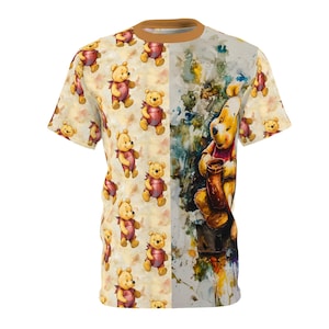 Camiseta caprichosa del oso Pooh - Camiseta unisex de Winnie the Pooh, linda camiseta con gráfico de animales, camiseta de Winnie the Pooh, camisa del oso Pooh,