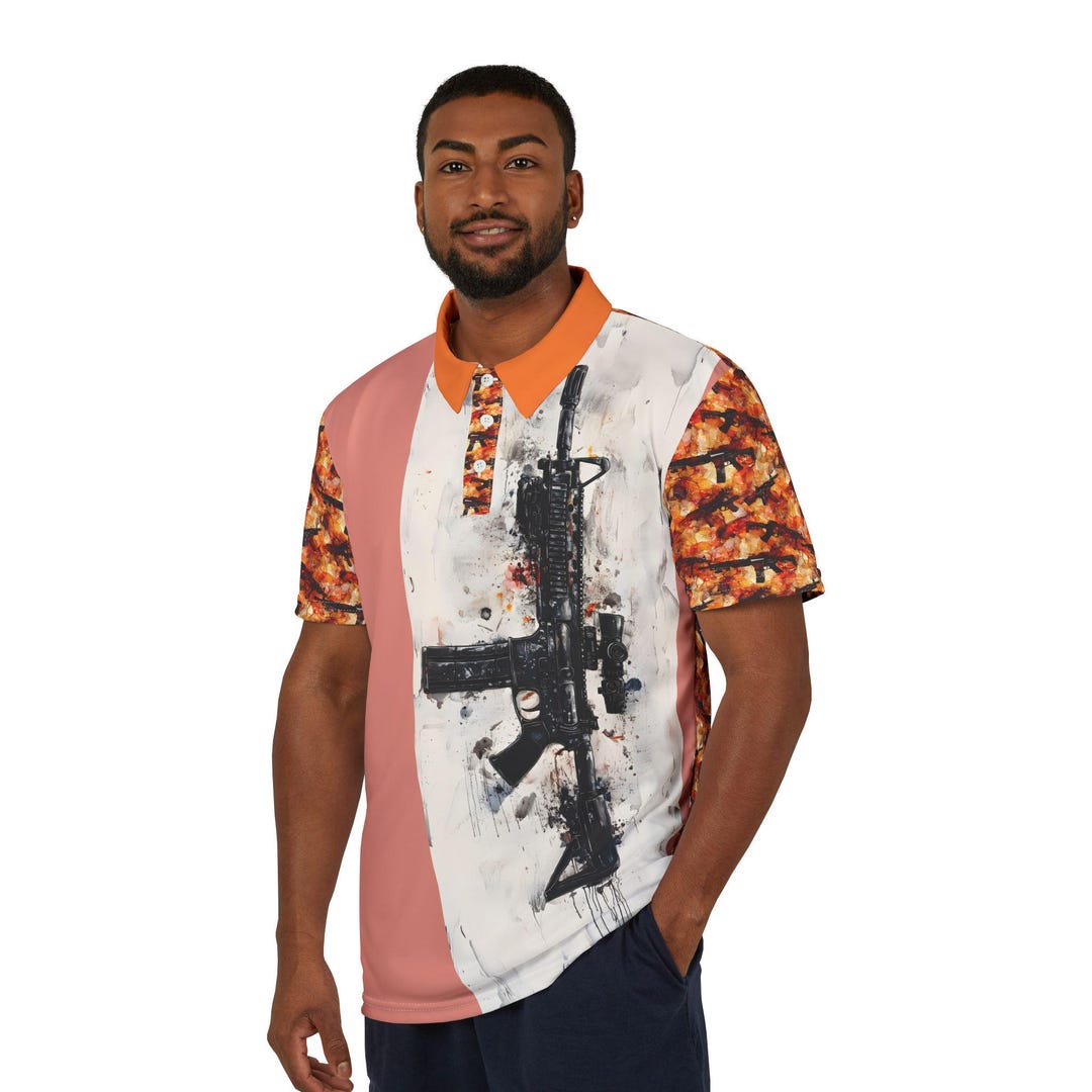 Black Rifle Unisex Polo Shirt, AR Tee for Gun Lovers and Shooters ...