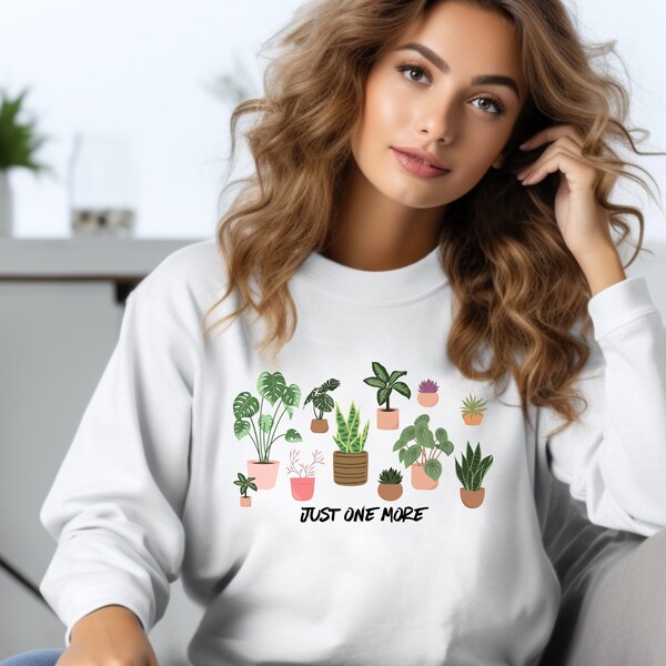 Funny Plant Lover Sweatshirt - Cozy Botanical Crewneck Pullover for Gardeners  & Plant Lovers
