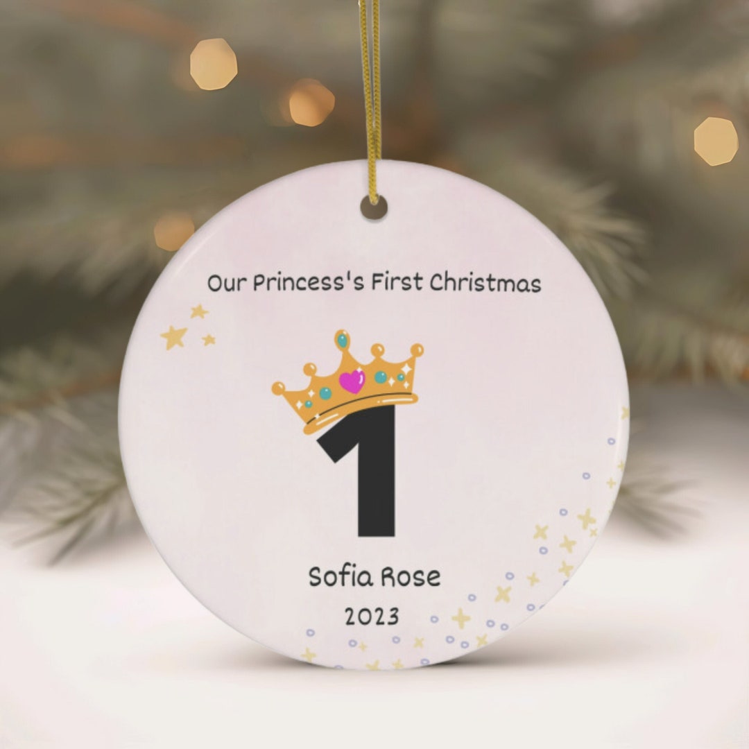 Baby Girls First Christmas Ornament, Baby's First Christmas Ornament