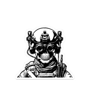 Military Skull Night Vision Sticker, Army Soldier Decal