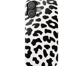 Leopard Print iPhone Case, Glossy Protective Phone Cover