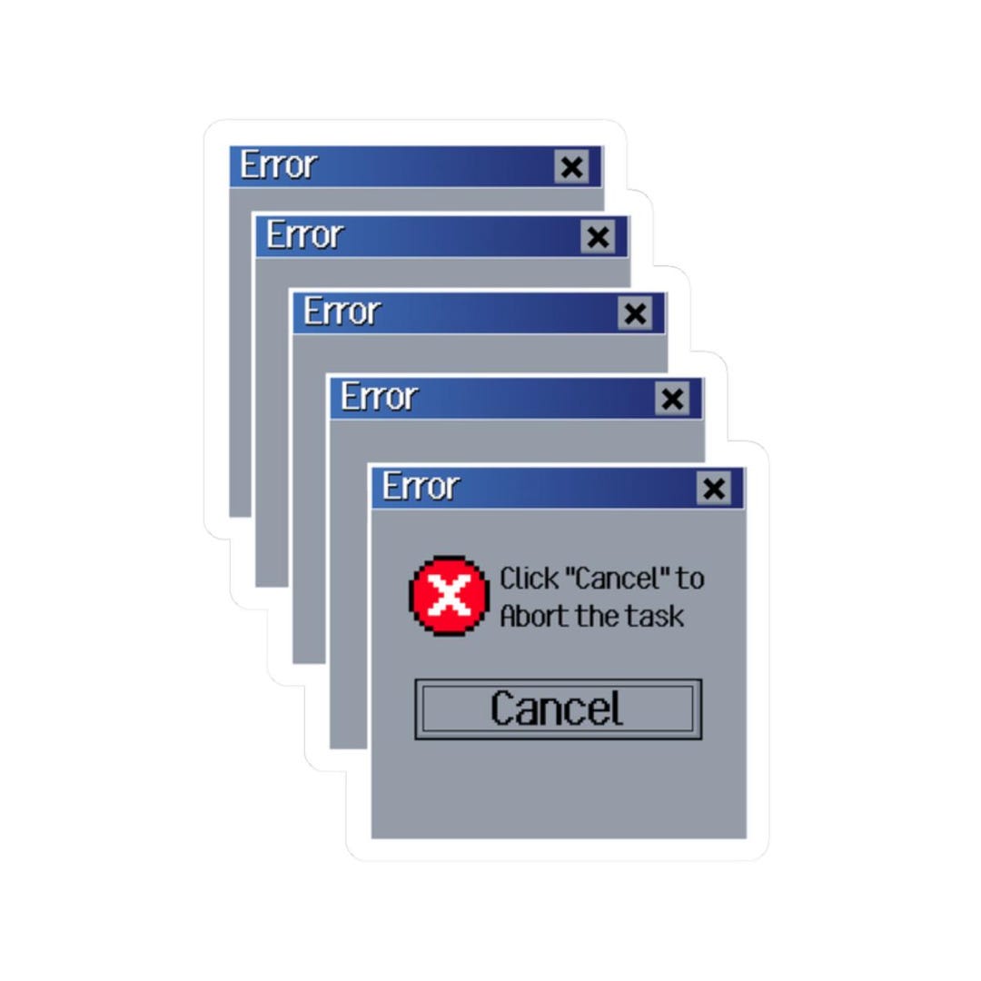 Error Message Stickers, Computer Humor, Laptop Decals - Etsy