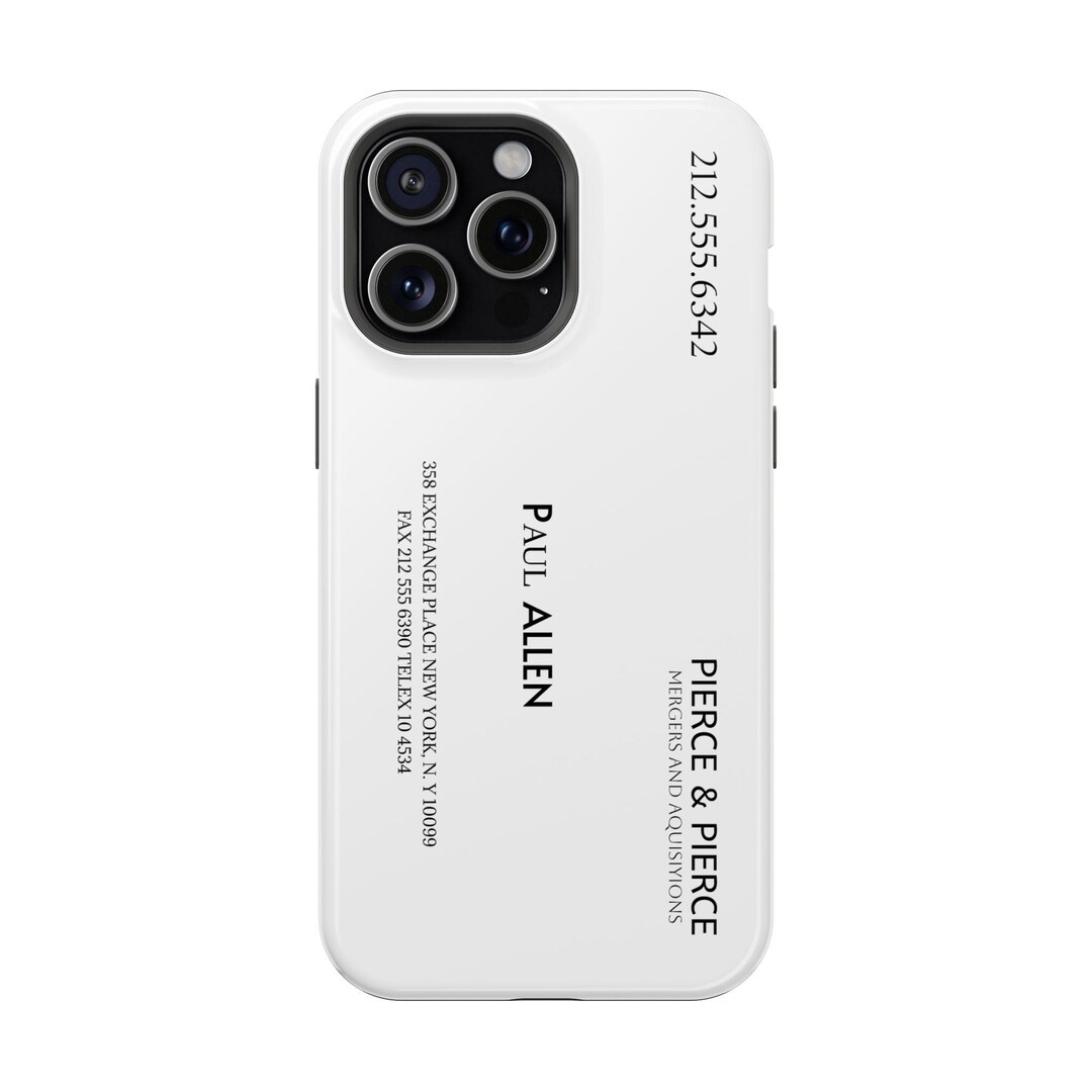 American Psycho Paul Allen Business Card Magsafe Tough Case Etsy