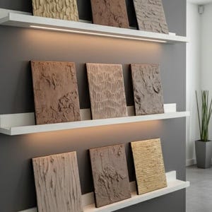 Set of 9 structural paintings art artwork canvas stretcher frame structural picture brown gold 24 x 30 cm image 4