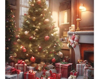 Well designed Warm Christmas Tree Wallpaper