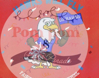 DIGITALE PTO/PTA Spirit-stickers, logo, label, 2 inch, sjabloon bewerken om zelf te maken of op bestelling te laten maken