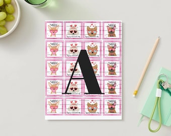 Digitale download voor Valentijn | Afdrukbare valentijnskaarten voor kinderen