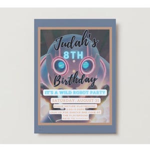 DIGITAL Wild Robot Party Invitation Template