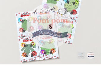 Lieveheersbeestje-telkaarten, pdf-flashkaarten