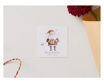 DIGITALE vintage kerstmanenvelop / cadeaukaartje