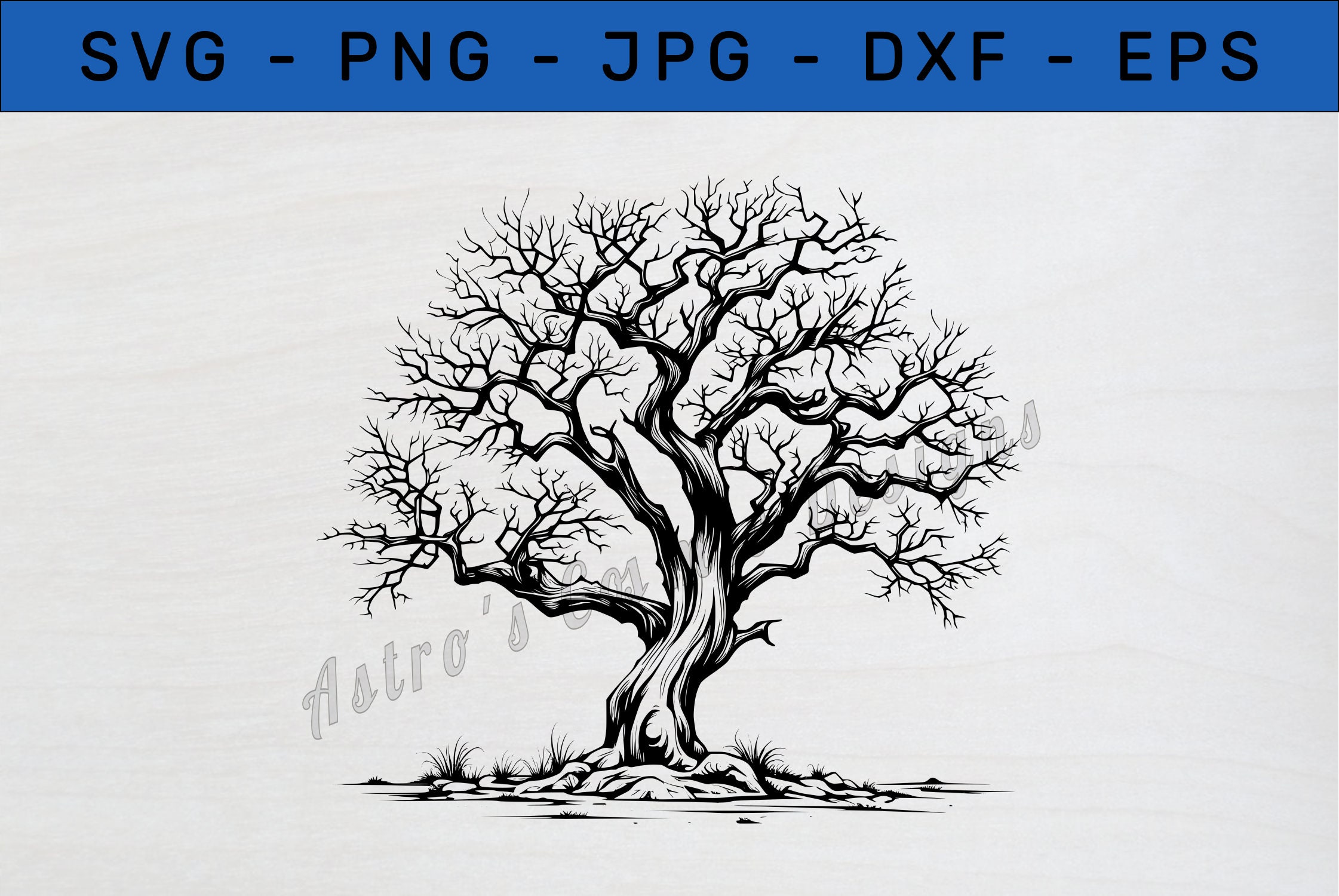 Leafless Tree Digital Image for T-shirts &amp; More Instant Download 5 ...