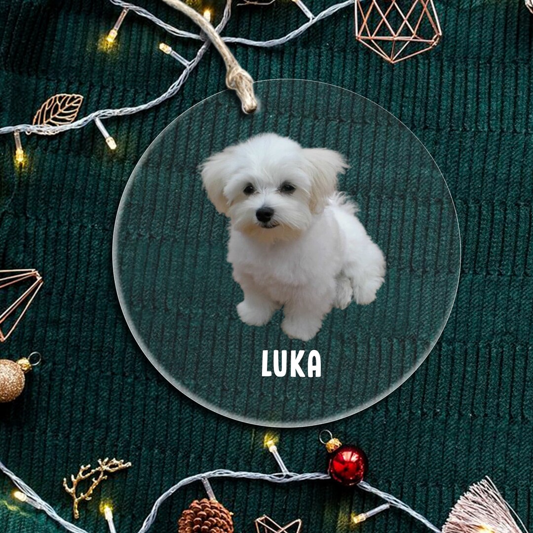 Maltese Dog Ornament Maltese Dog Xmas Keepsake Custom Dog Etsy