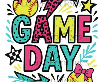 Game Day Png, Softball PNG, Leopard Print PNG, Girly Sports Sublimation Design, Softball Shirt PNG| Instant Download for Shirts, Mugs, Gifts