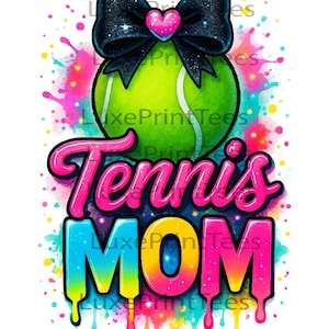 Mamá tenista PNG / Diseño de sublimación de tenis / Clipart de mamá tenista / Descarga digital / Vida de mamá PNG / Camiseta de mamá tenista