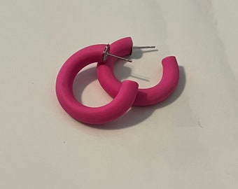 Hot pink hoops