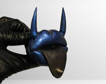 Mouth Phone ring blue punk