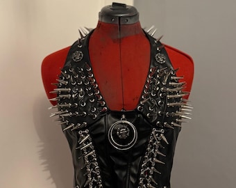 high gothic punk spiked top
