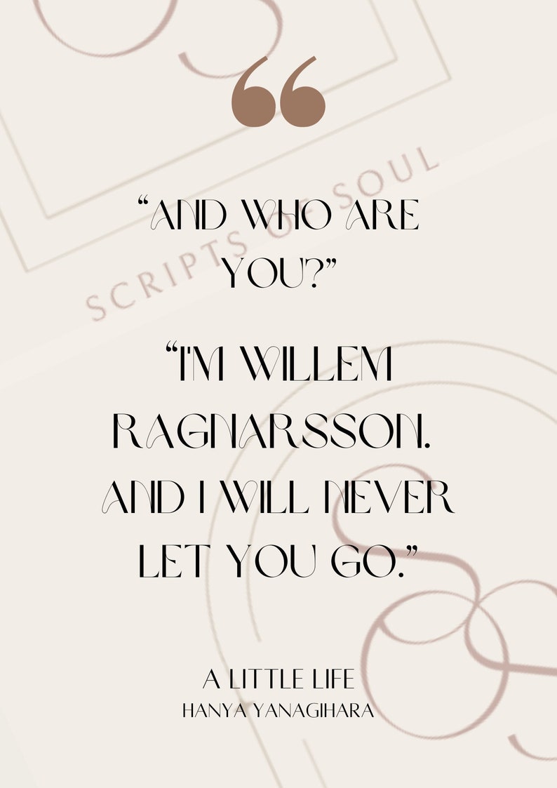 I'm Willem Ragnarsson A Little Life Quote Hanya - Etsy