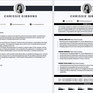CV and Cover Letter TEMPLATE - EDITABLE Resume Word Document. Curriculum Vitae