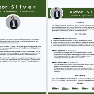 PLANTILLA DE CV y carta de presentación - Documento de currículum vitae EDITABLE en Word. Currículum vitae