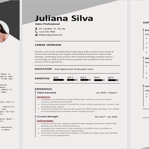 CV and Cover Letter TEMPLATE - EDITABLE Resume Word Document. Curriculum Vitae