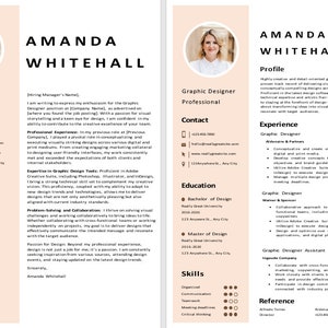 PLANTILLA DE CV y carta de presentación - Documento de currículum vitae EDITABLE en Word. Currículum vitae