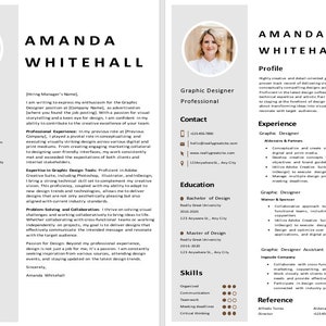 PLANTILLA DE CV y carta de presentación - Documento de currículum vitae EDITABLE en Word. Currículum vitae