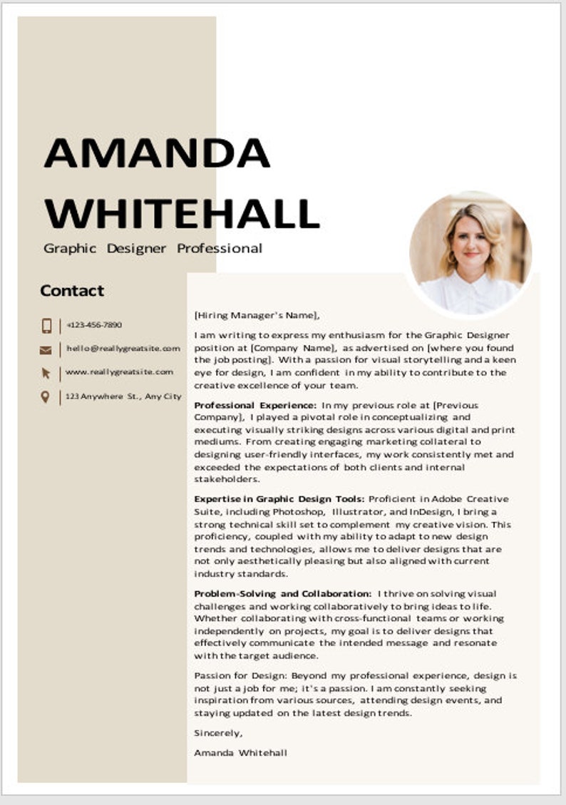 Collaborative Cv Writing CV and Cover Letter TEMPLATE - EDITABLE Resume Word Document ...